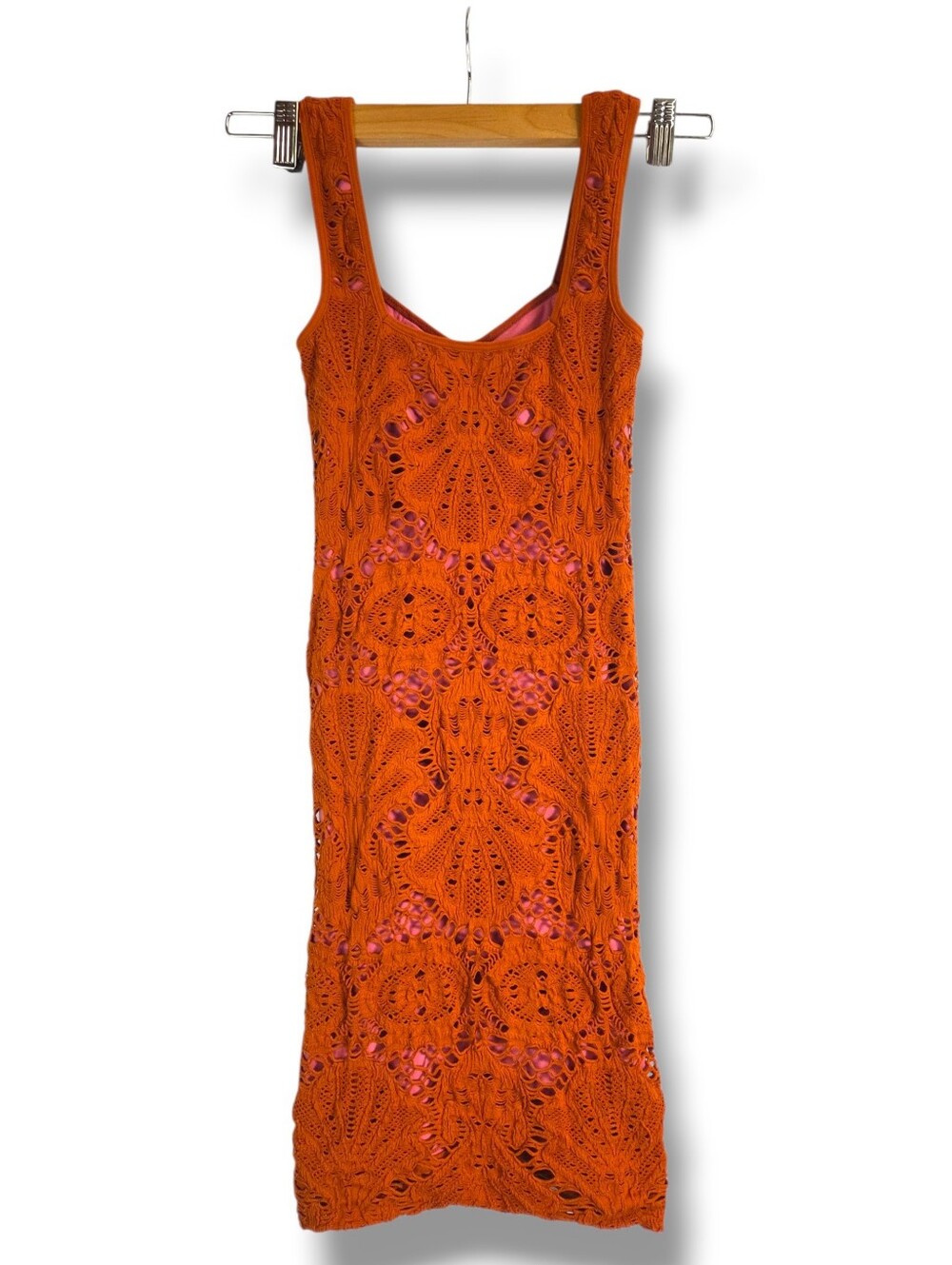 Intimately Free People Copper/ Burnt Orange Stretch Body-con Mini Dresss XS/S